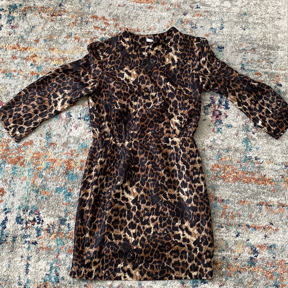 Sexy leopard print mini dress